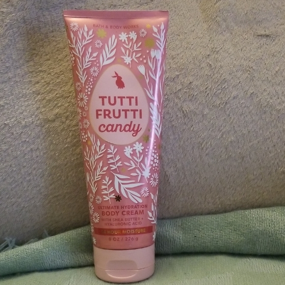 Bath & Body Works Tutti Frutti Candy Body Cream - Pink and White - Picture 1 of 1